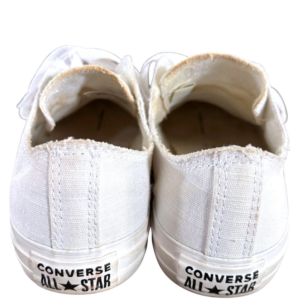 Converse All Star‎ Low Top Textured Sneakers Women's Sz 7 White Casual - Picture 4 of 8
